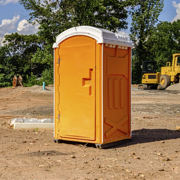 how often are the porta potties cleaned and serviced during a rental period in Eolia